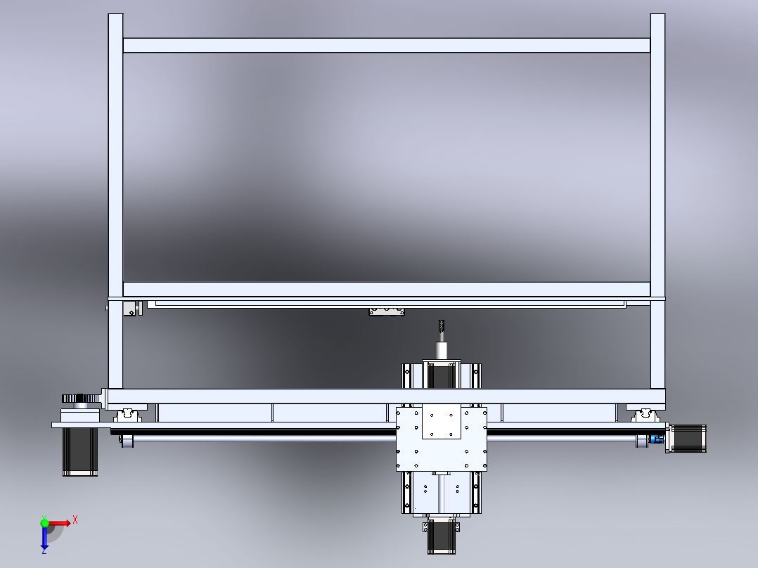 木板切割机俯视图