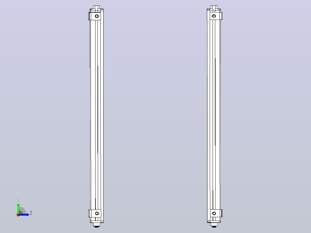XTN2040（总高：850mm）安全光栅左视图