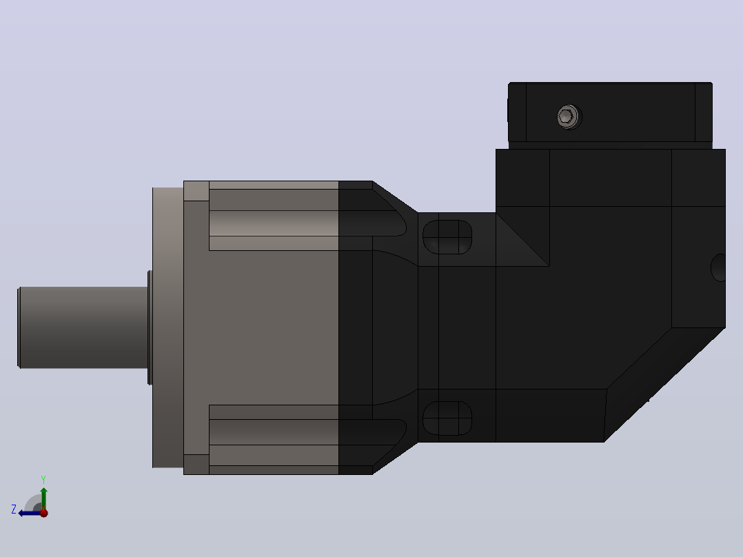 FABR-115-L2精密行星减速机[FABR115D-L2-15-S1-P2-19-70-90-M5-45]右视图