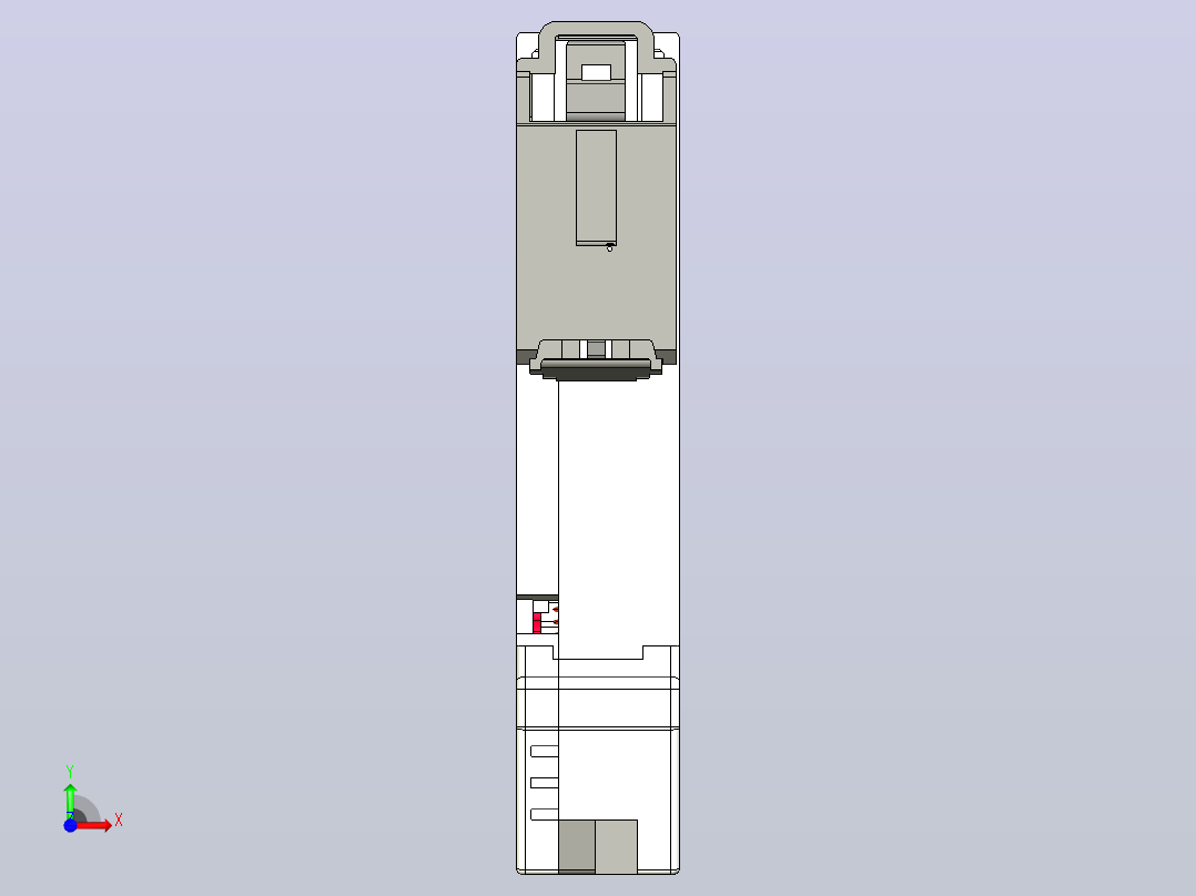 NB8LE-40&amp;1P&amp;N剩余电流动作断路器三维模型202307前视图