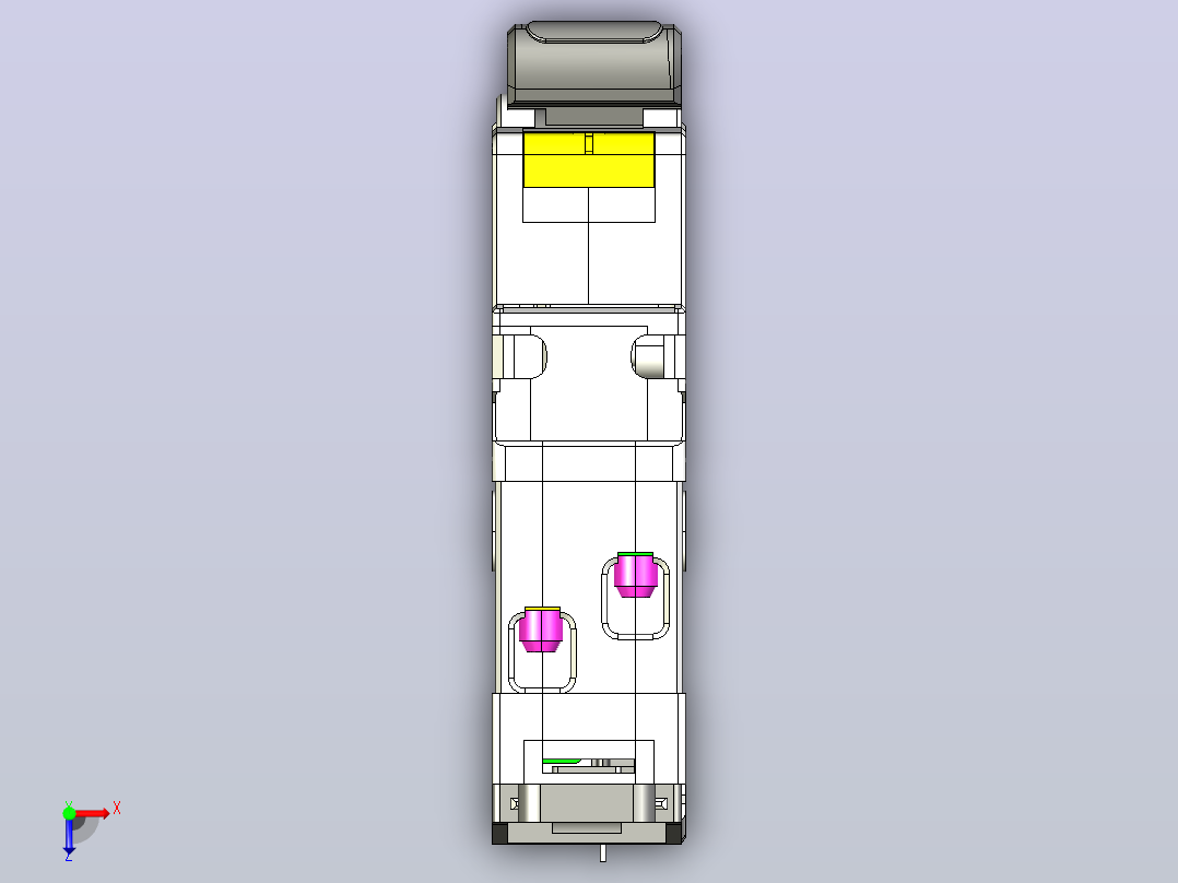 NB8LE-40&amp;1P&amp;N剩余电流动作断路器三维模型202307俯视图