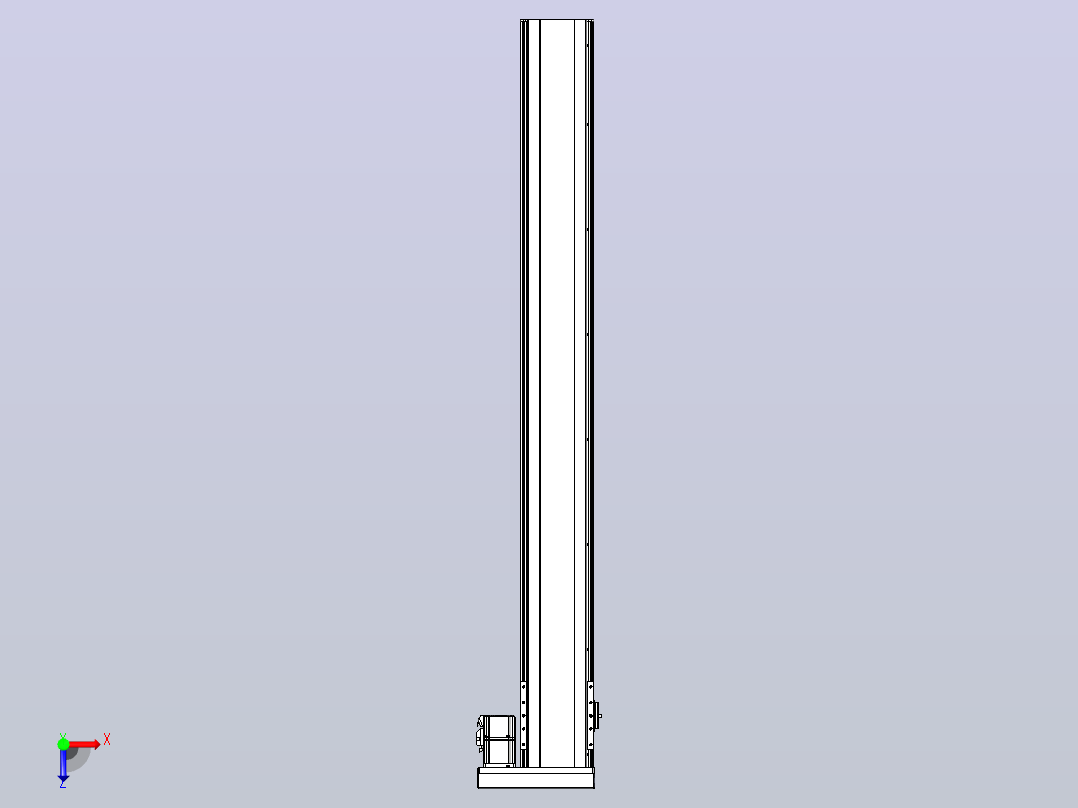 日规模组半封闭丝杆TPA-HNR-140D-2010C-L1200-ML-Y-P40-N3俯视图