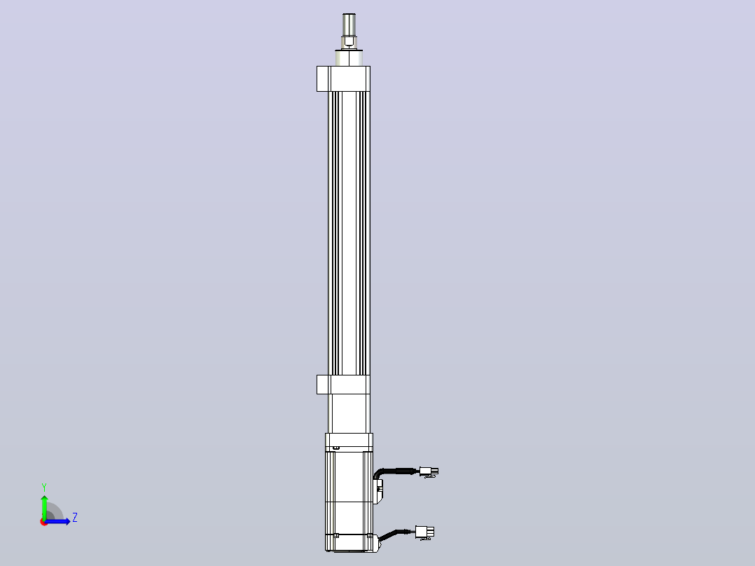 轻载电动缸TPA-ESR40-1210C-L250-M-LB-W-P40-C3左视图