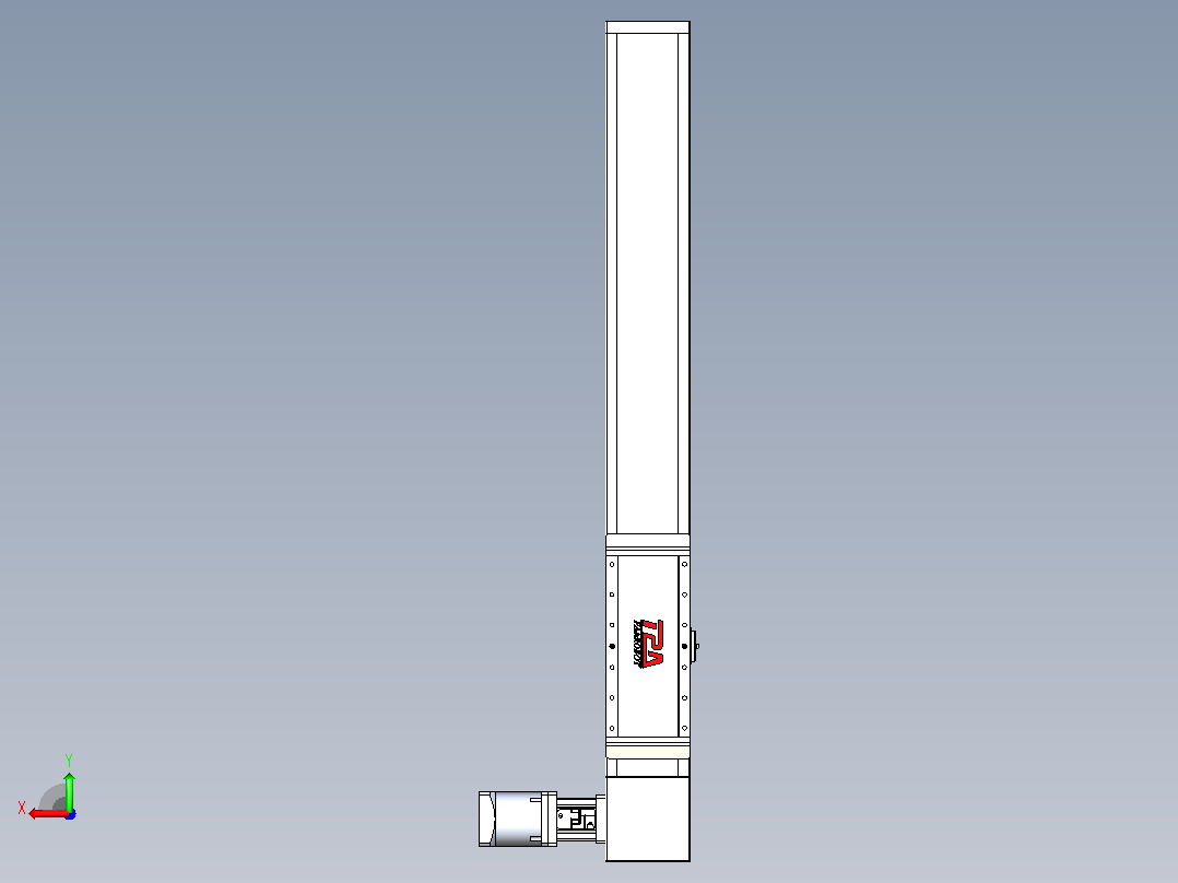 伺服电机集成皮带传动直线执行器TPA-OCB-140-256-L650-DL-J90-N3后视图