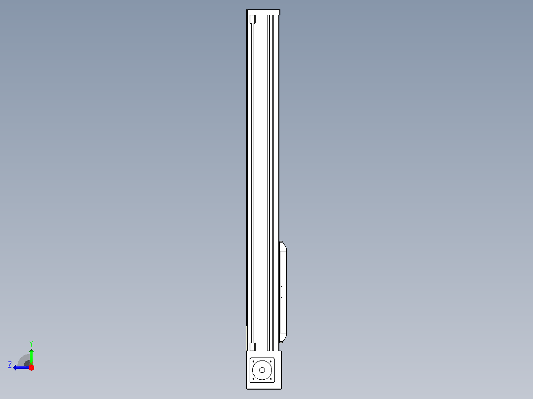 伺服电机集成皮带传动直线执行器TPA-OCB-140-256-L650-DL-J90-N3右视图