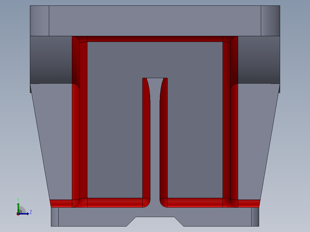Solidworks在齿轮箱底座左视图