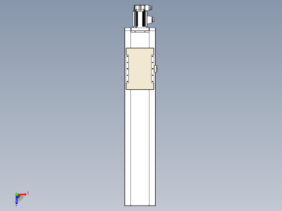 滚珠丝杠直线轴带导轨全封闭TPA-HCR-220D-3210C-L800-M-C-P1K-N3俯视图