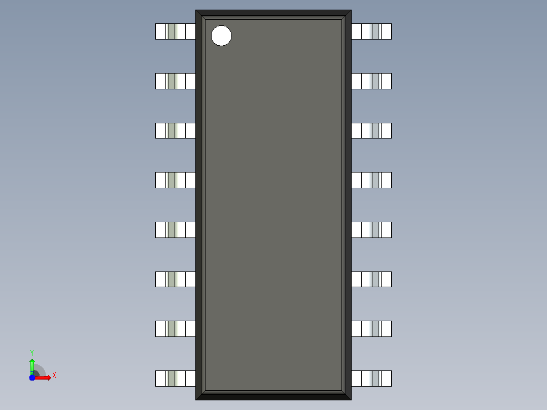 106x SOIC 封装（小外形集成电路）SOIC127P600X175-16AN前视图