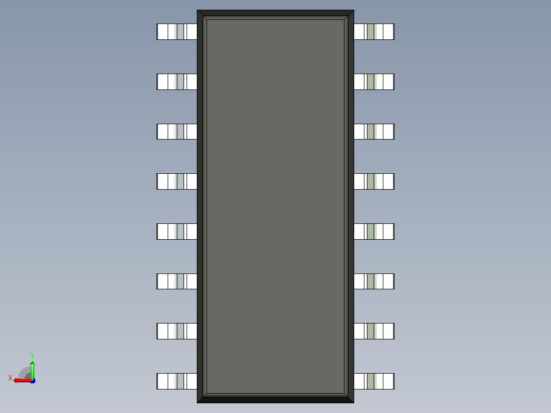 106x SOIC 封装（小外形集成电路）SOIC127P600X175-16AN后视图