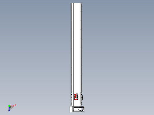 皮带直线轴半封闭可选导轨TPA-HNB-120D-110-L900-LU-Y-P40-N3俯视缩略图