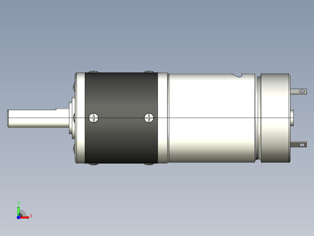 DFX28R 永磁直流行星齿轮减速电机[RS385-1240(O)]前视图
