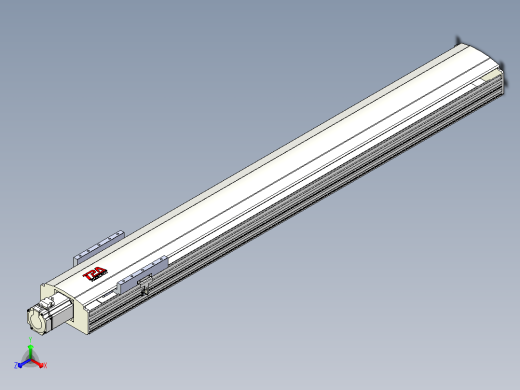 日规模组半封闭丝杆TPA-HNR-202D-2510C-L1350-M-Y-P75-N3正等轴测缩略图