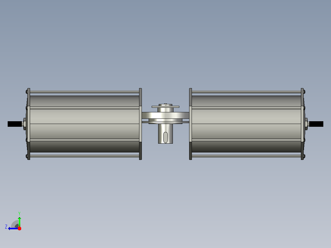 AW气动执行器[AW50双作用]右视图