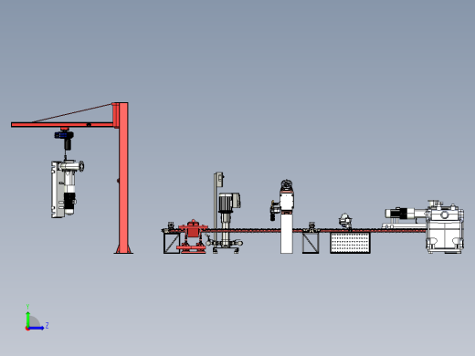 电机生产线step格式左视缩略图