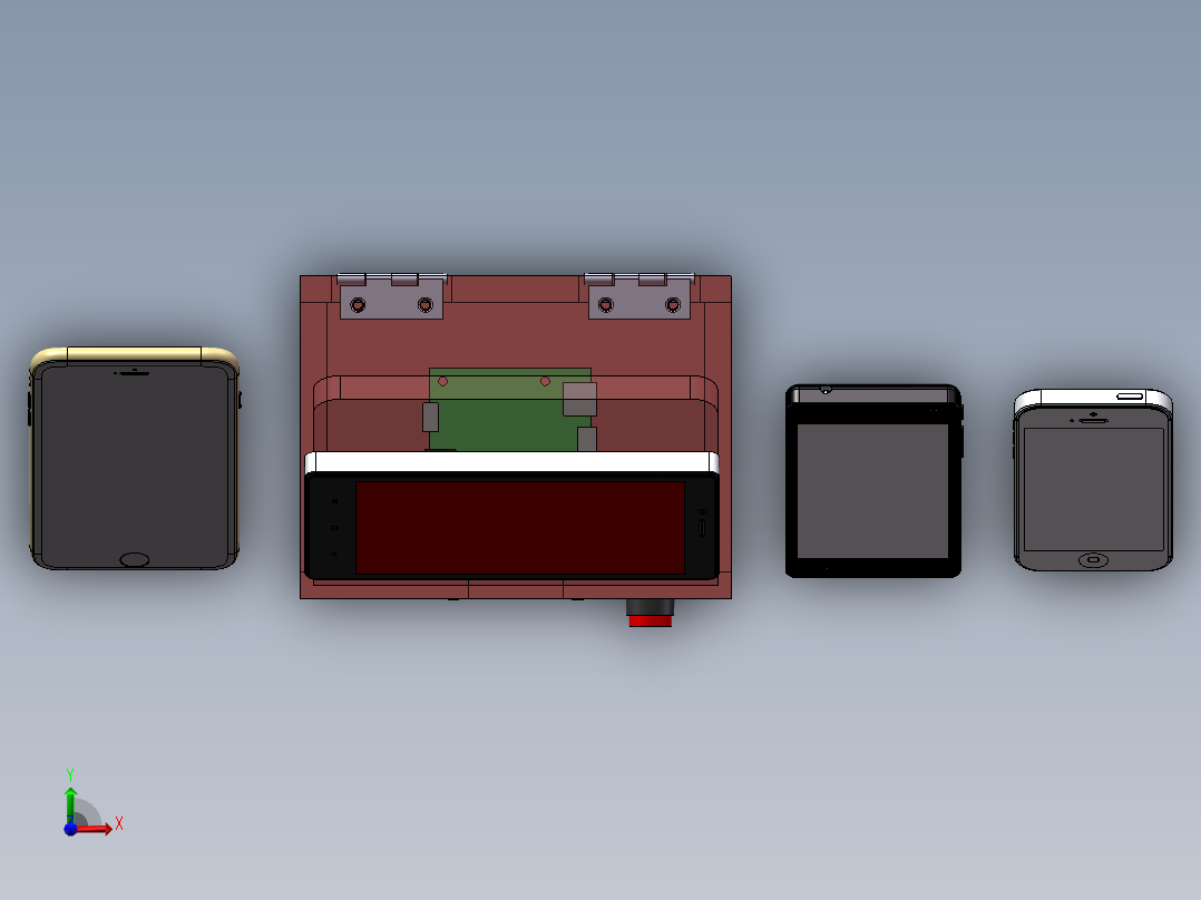 手机测试架治具前视图