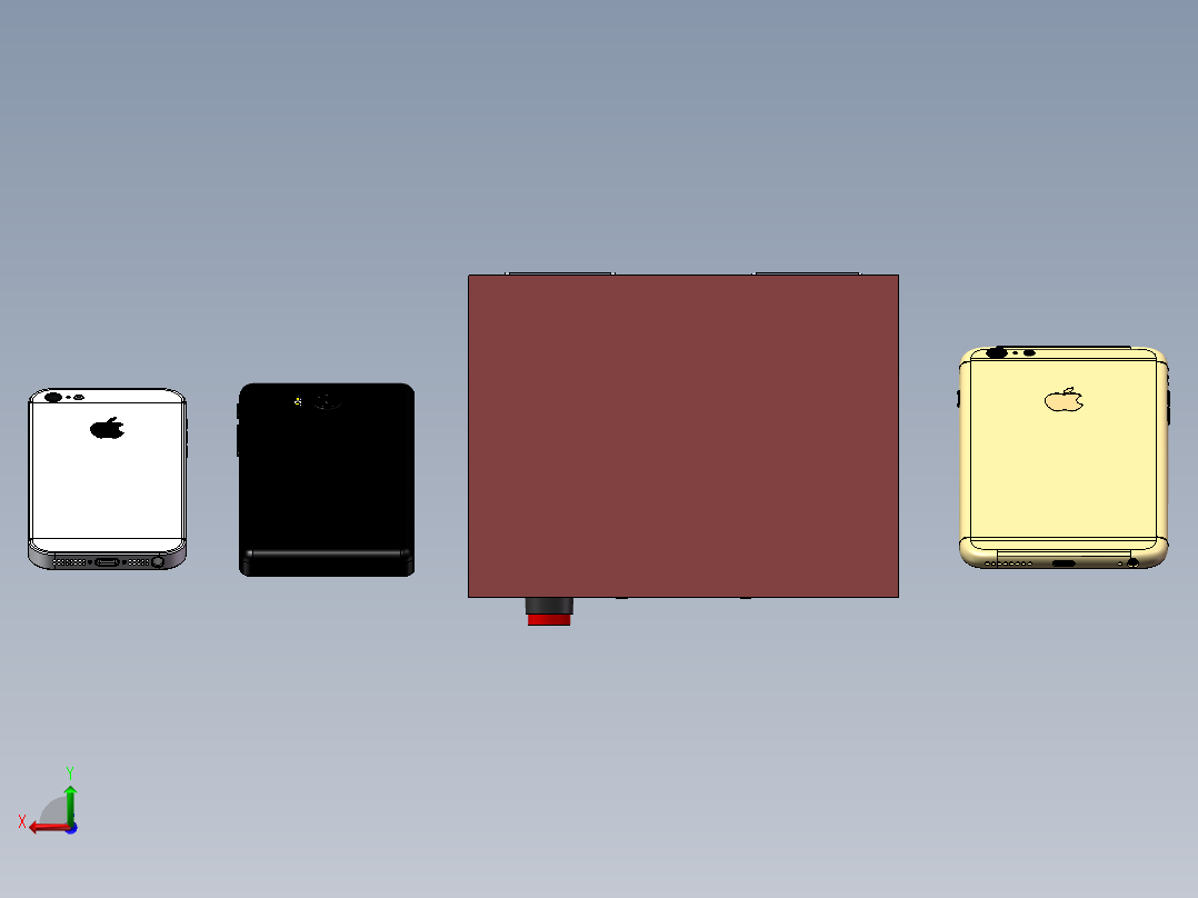 手机测试架治具后视图