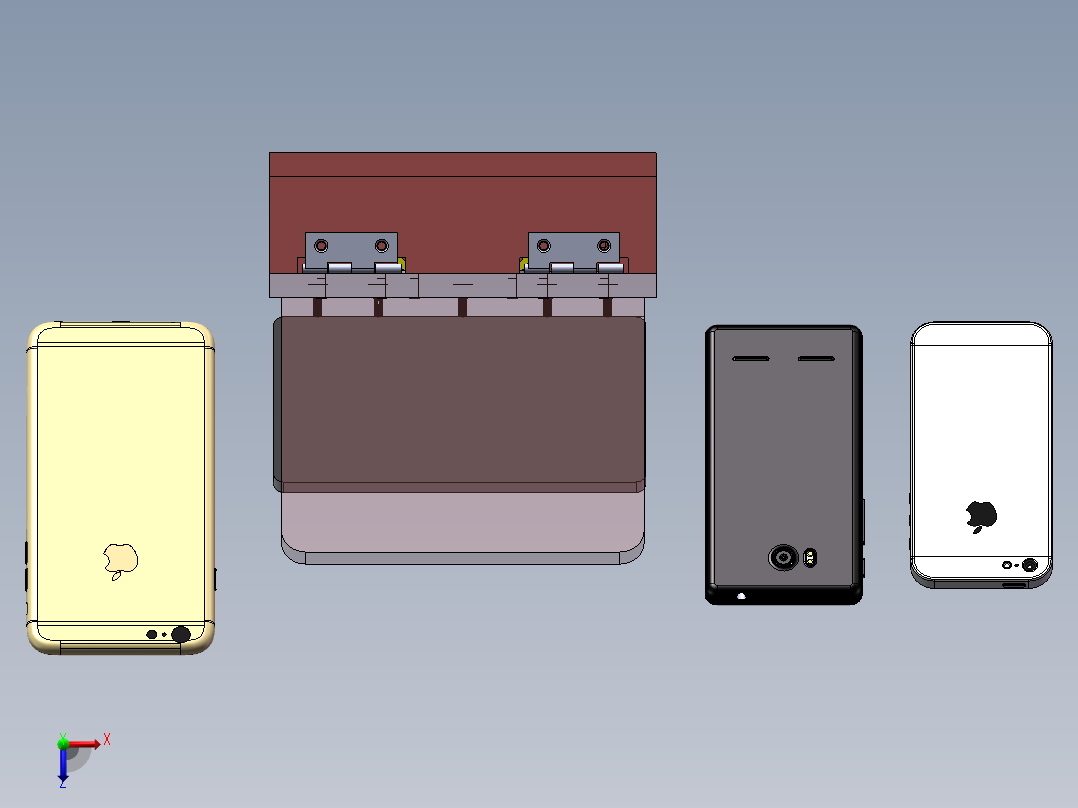 手机测试架治具俯视图