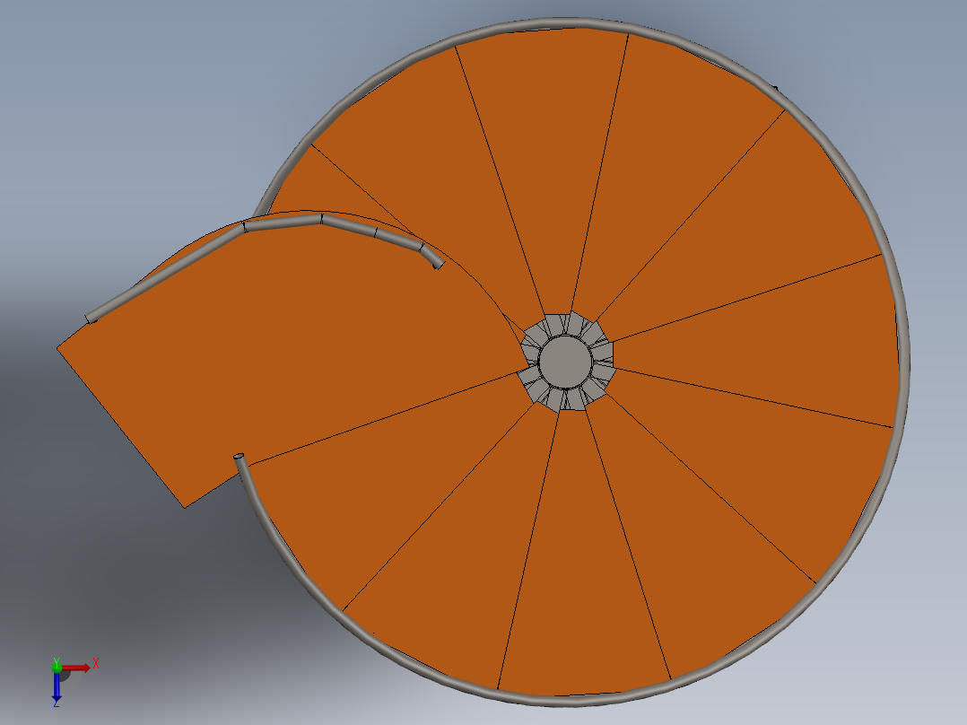 钢制螺旋楼梯俯视图