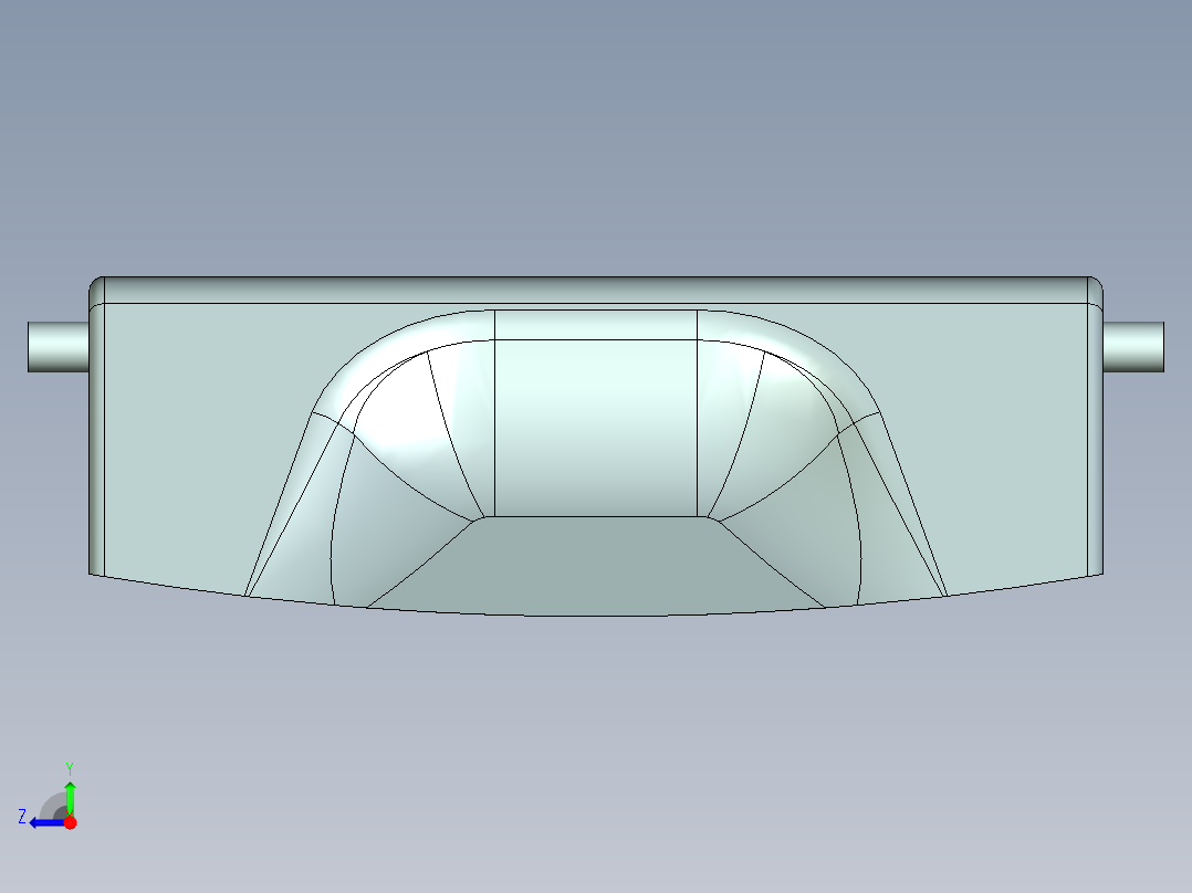 垃圾桶盖右视图