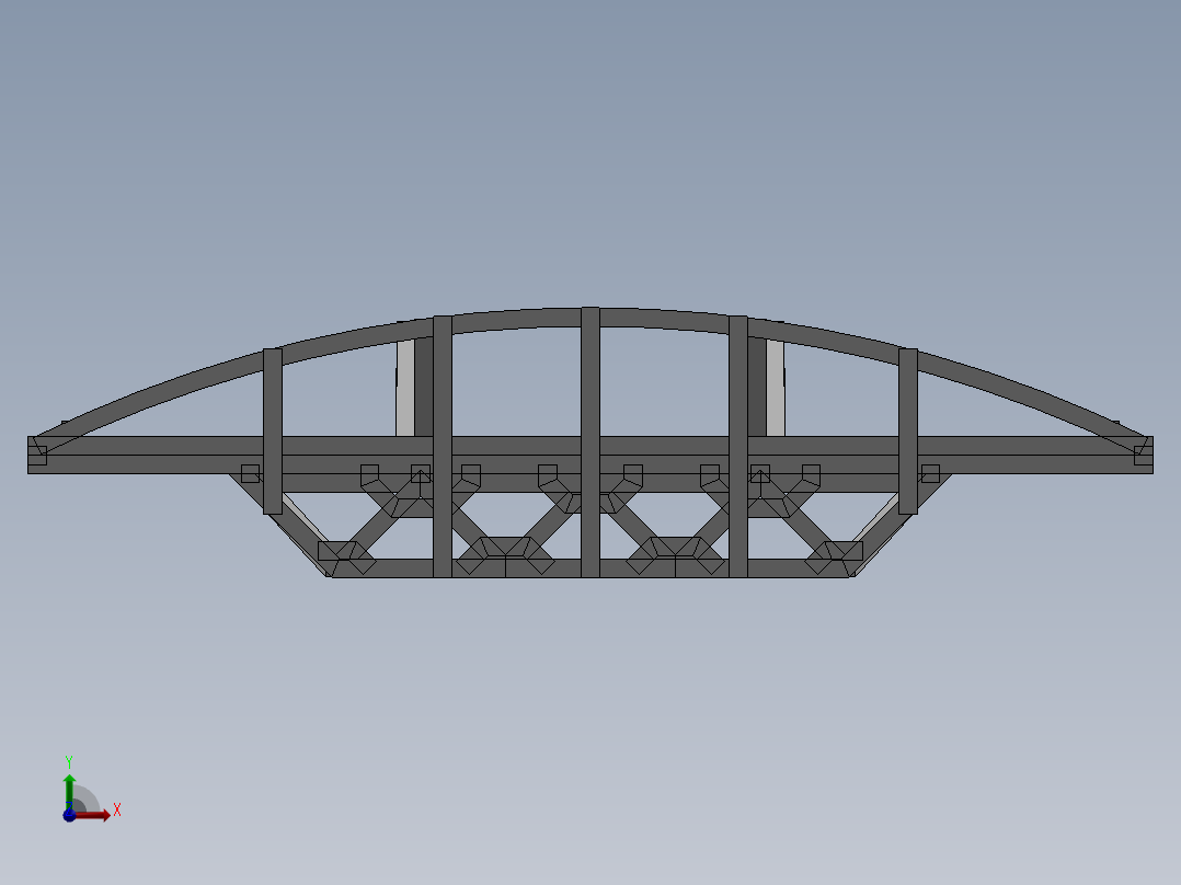 大桥钢结构前视图