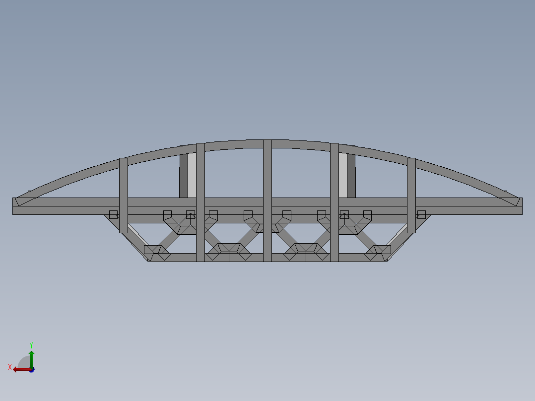 大桥钢结构后视图