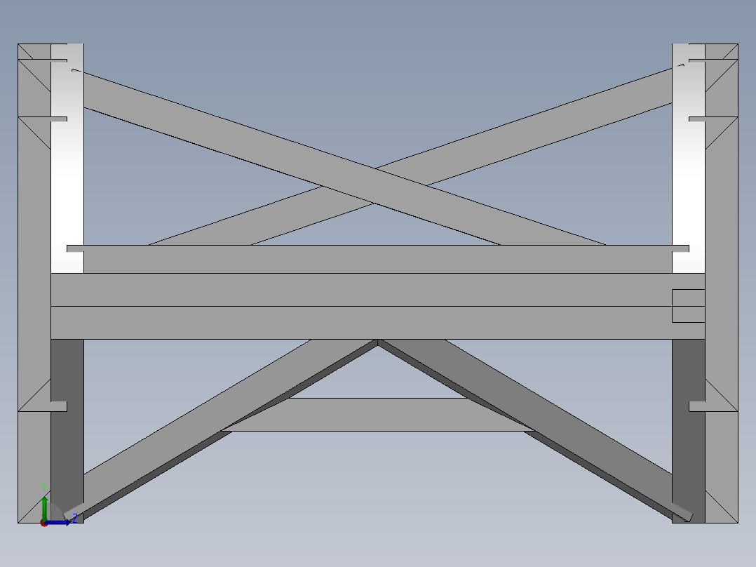 大桥钢结构左视图