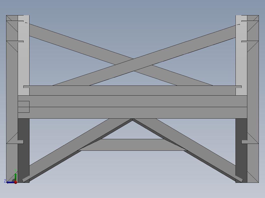 大桥钢结构右视图