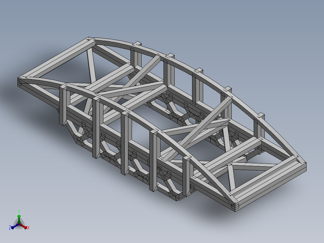 大桥钢结构正等轴测图