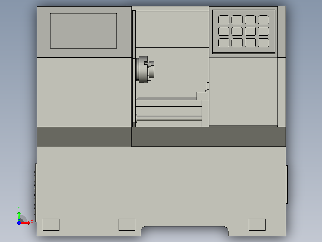 数控车模型前视图