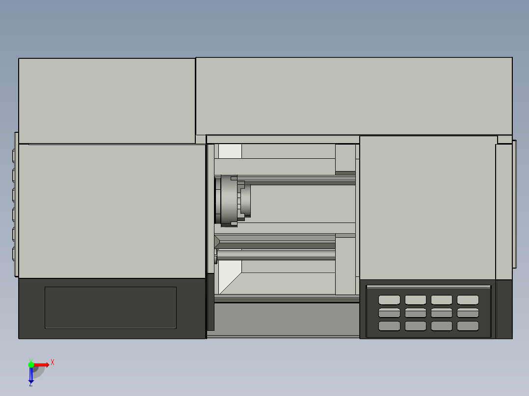 数控车模型俯视图