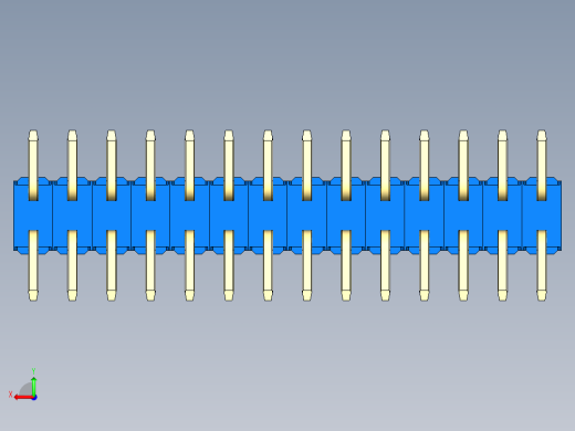 彩色公排针 100mil 2.54mm 系列-DS1022_blue_28p_100mil_TypeSMT_rev1.0后视缩略图