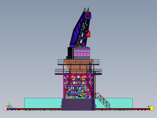 大型港口煤厂吊车左视缩略图