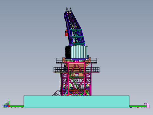 大型港口煤厂吊车右视缩略图
