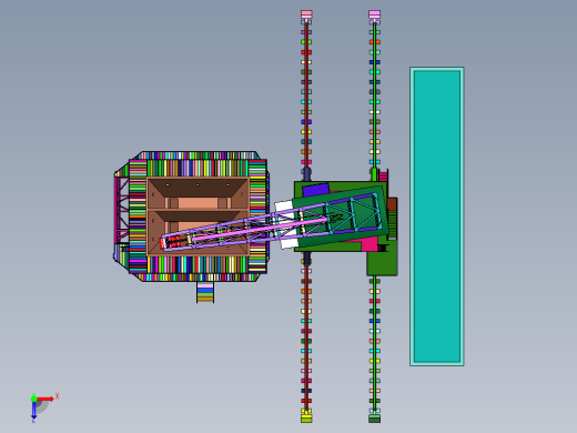 大型港口煤厂吊车俯视缩略图
