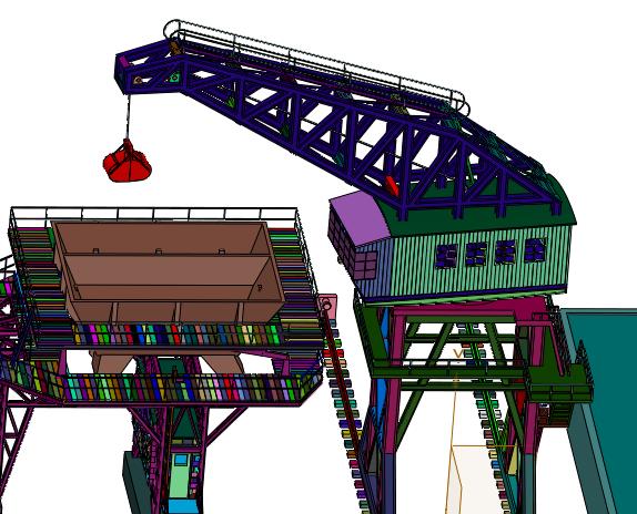 大型港口煤厂吊车