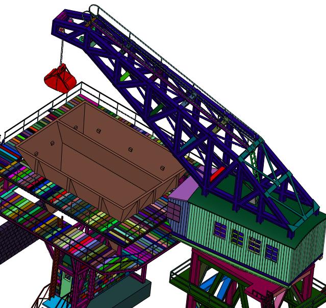 大型港口煤厂吊车