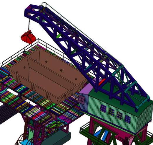 大型港口煤厂吊车缩略图
