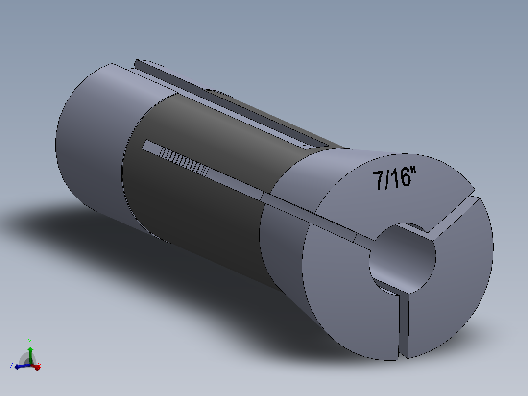 R8-夹头组-R8 COLLET 0.438.SLDPRT主视图
