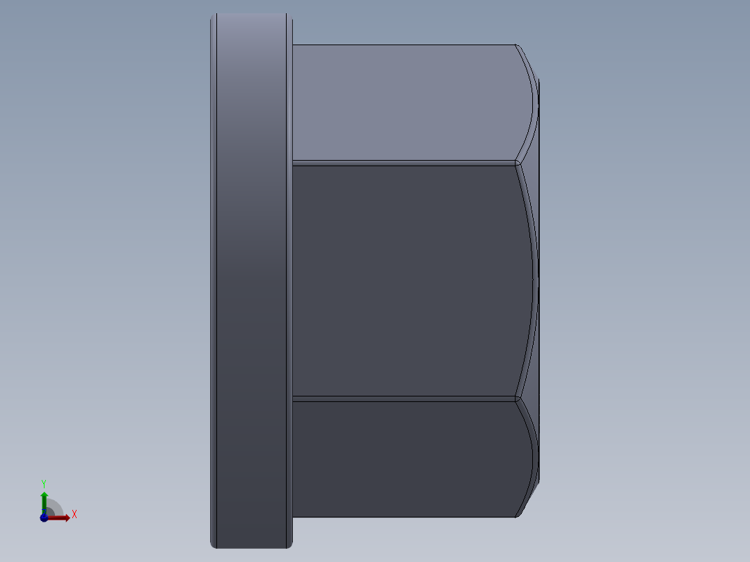 法兰螺母-34-FN.SLDPRT前视图