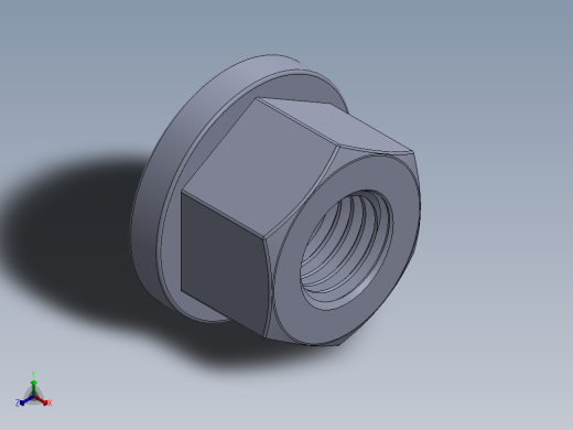 法兰螺母-34-FN.SLDPRT正等轴测缩略图