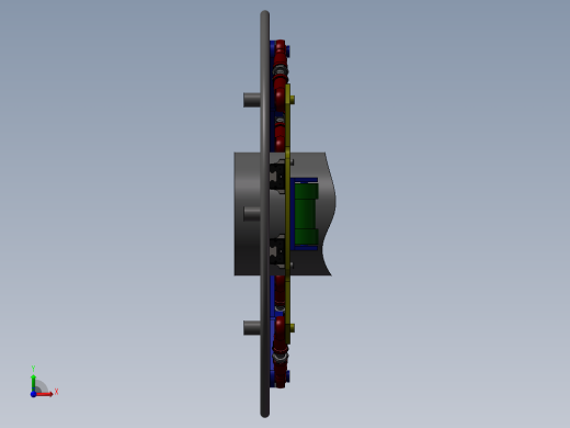 旋转盘连杆滑块夹管器夹具设计 三维模型前视缩略图