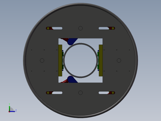 旋转盘连杆滑块夹管器夹具设计 三维模型左视缩略图