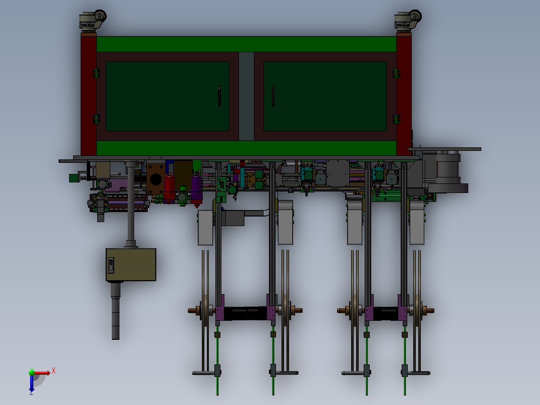 连接器插针机俯视图