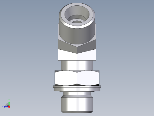 卡套式工业通用硬管接头EO_Adjustable_locknut_45_deg_elbow_VEE10SMOMDCF右视缩略图