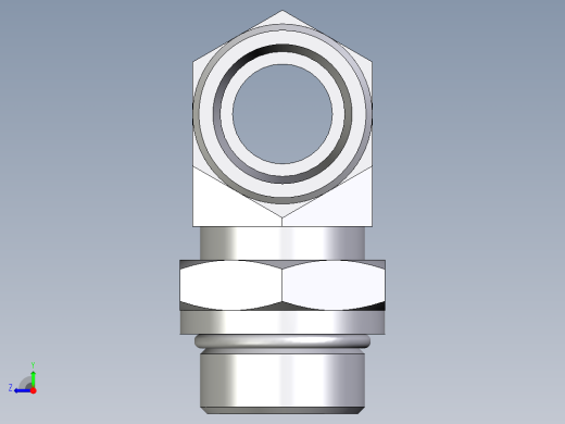 卡套式工业通用硬管接头EO_Adjustable_locknut_branch_tee_TEE25SMOROMDCF右视缩略图