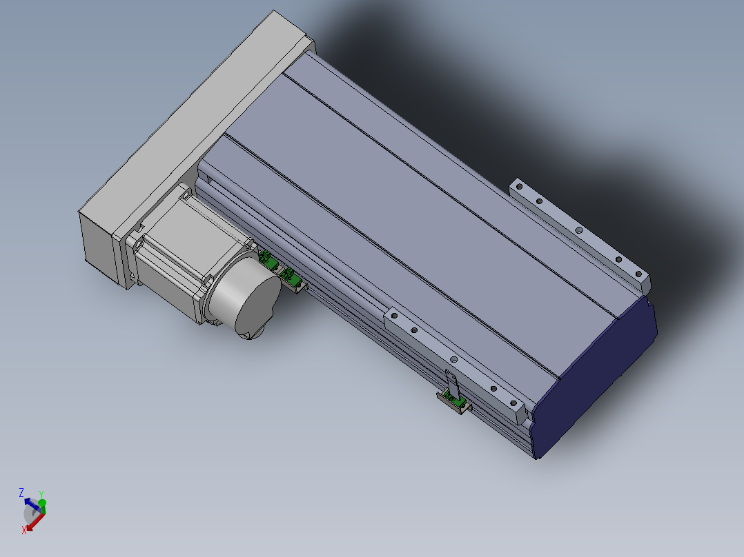 电动滑台模组SDM210左折模型