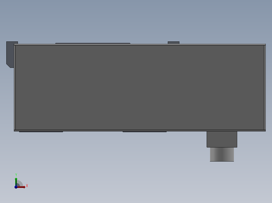 电动滑台模组SDM210左折模型前视图