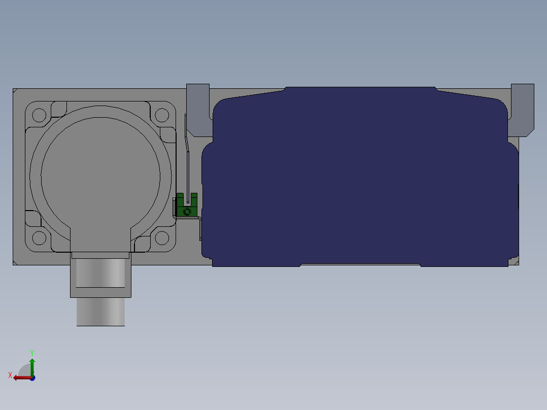 电动滑台模组SDM210左折模型后视图