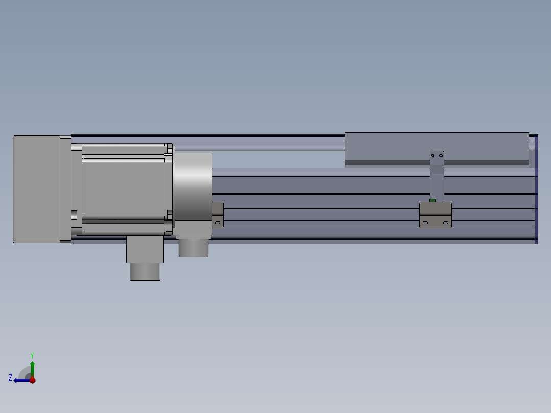 电动滑台模组SDM210左折模型右视图