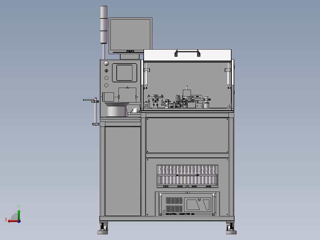成熟的全自动LED分光机后视图